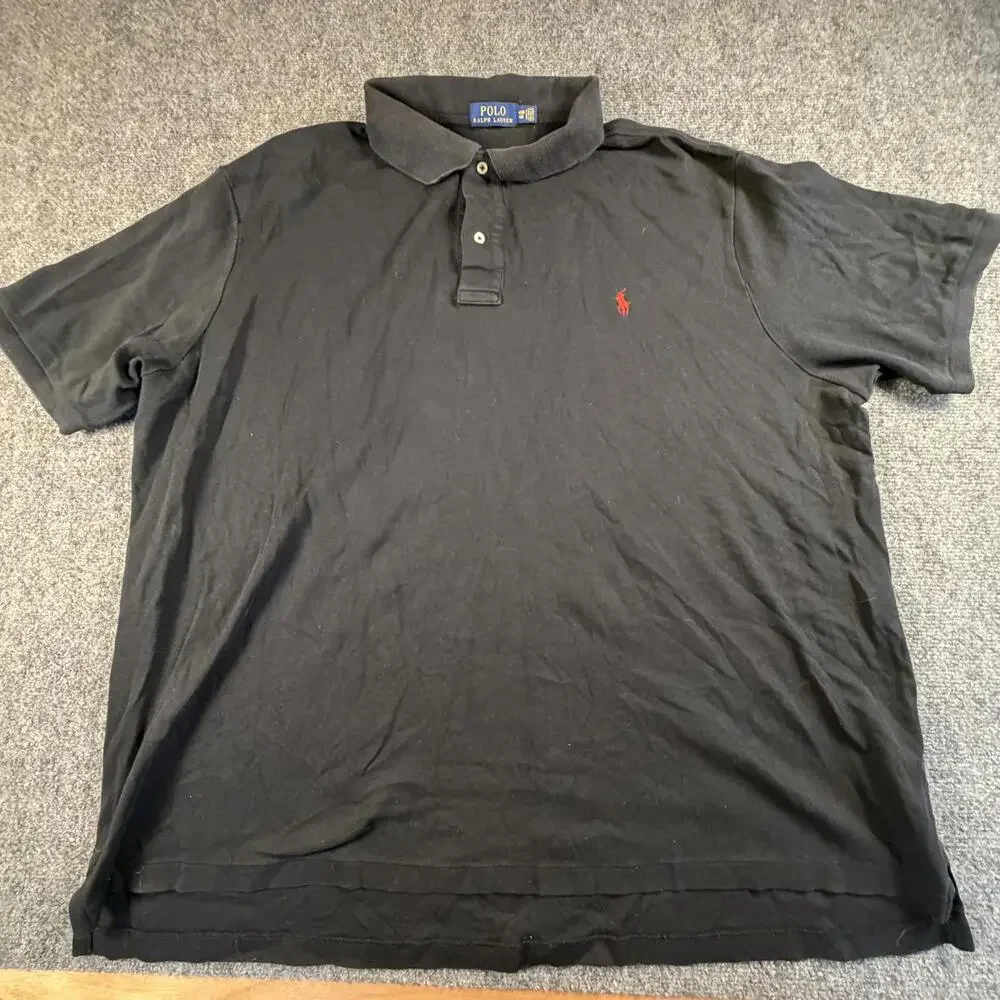 Polo Ralph Lauren Black Men's Polo Shirt Size‎ 4XB #1492